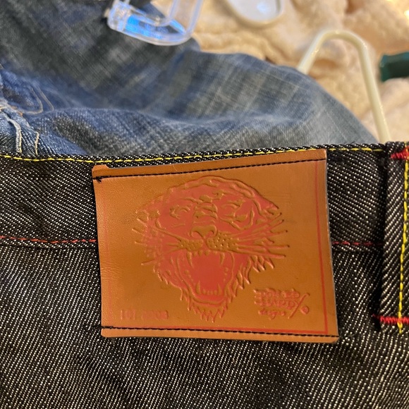Men’s NWT Ed Hardy Long Denim Shorts - Picture 7 of 9